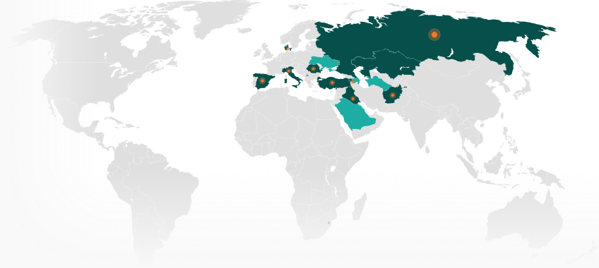 کشورهای صادر شده